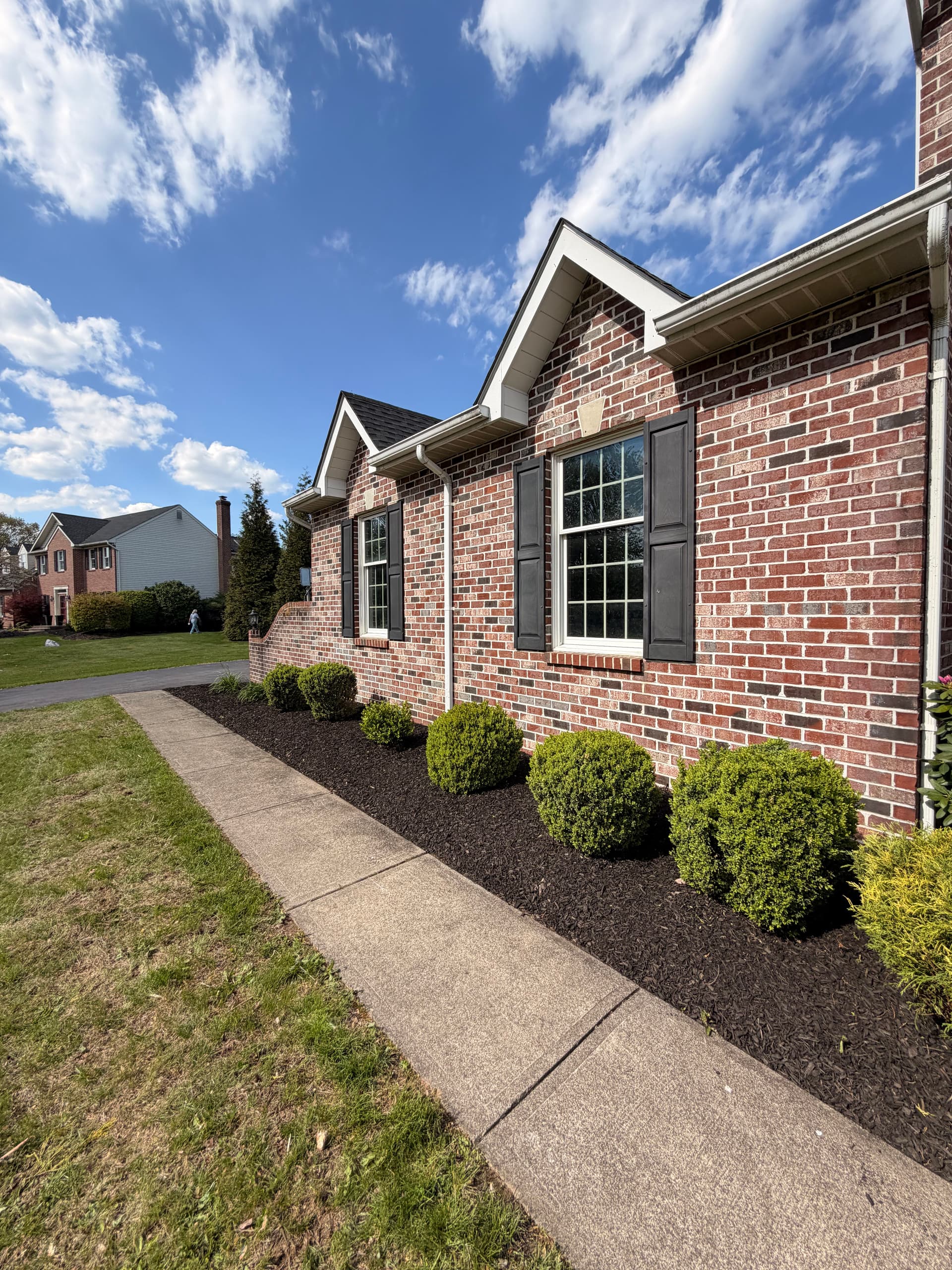 Gallery photos for Landscape Refresh in Allentown - Stone Fix, New Tree, and Cleaner Beds: Image #1