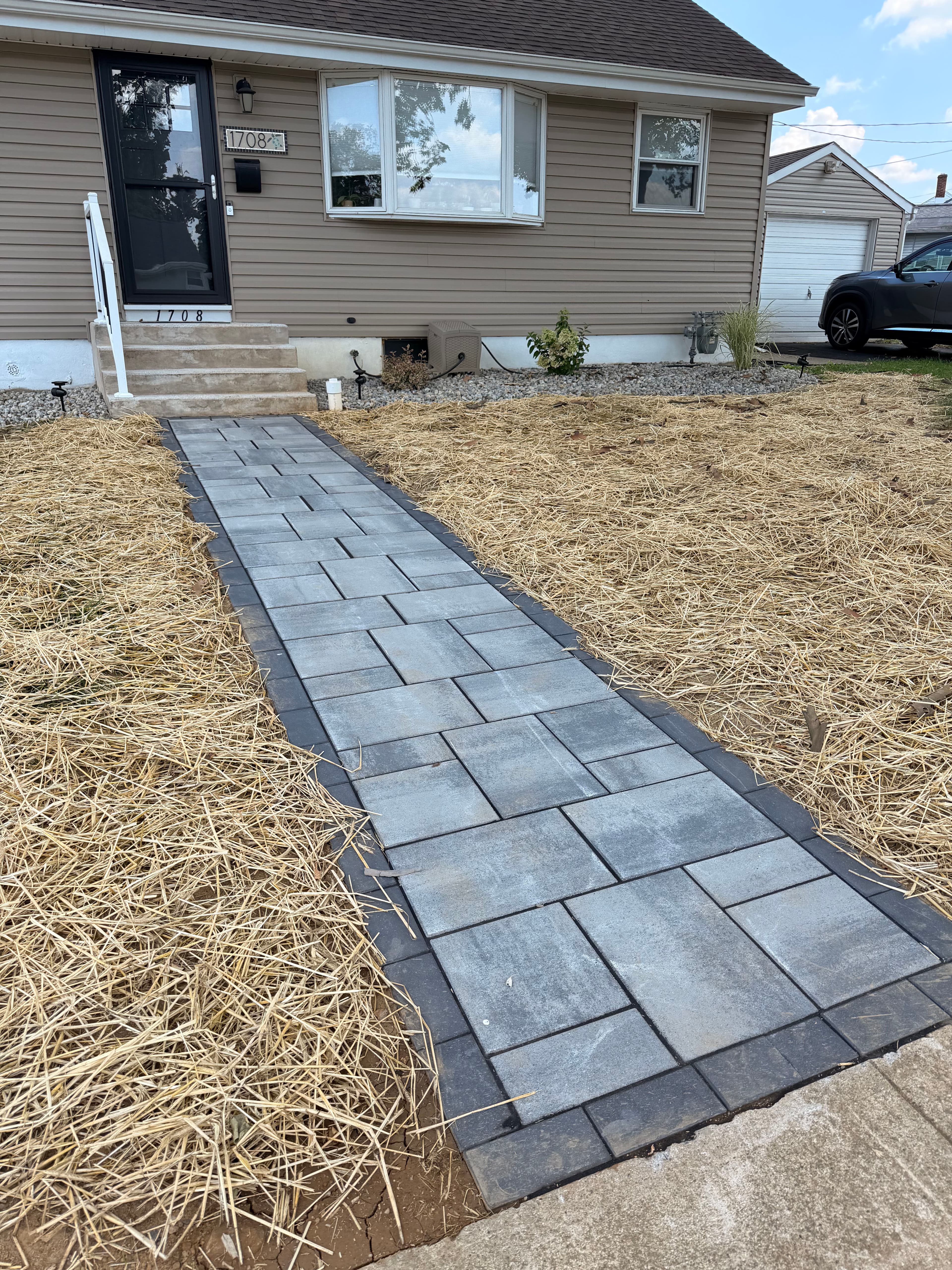 Project Shale Grey Paver Walkway Installed in Bethlehem PA image