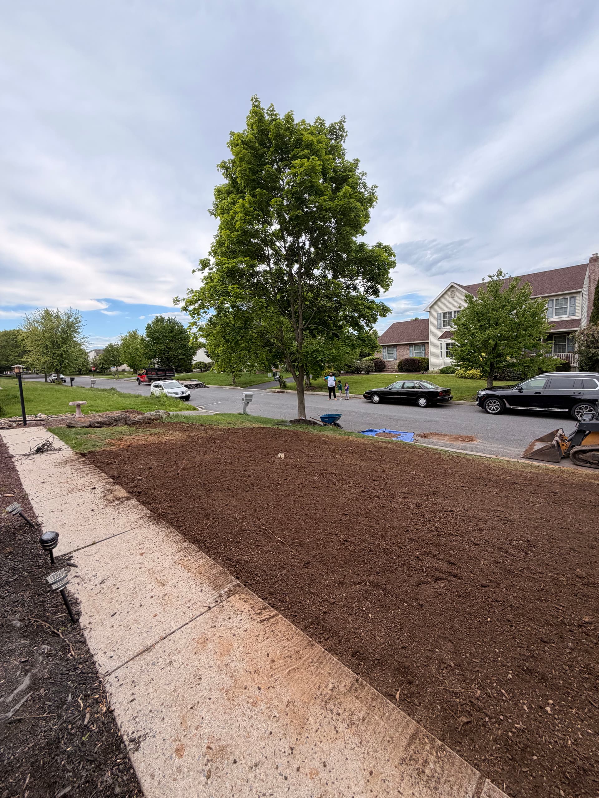 Gallery photos for Front Lawn Reconditioned and Seeded in Bethlehem PA: Image #2